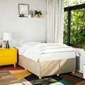 vidaXL, vidaXL Bettgestell Creme 120x200 cm Stoff