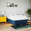 vidaXL, vidaXL Bettgestell ohne Matratze Blau 140x190 cm Stoff