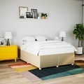 vidaXL, vidaXL Bettgestell ohne Matratze Creme 140x200 cm Stoff