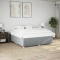 vidaXL, vidaXL Bettgestell ohne Matratze Hellgrau 180x200 cm Stoff