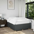 vidaXL, vidaXL Bettgestell Dunkelgrau 120x190 cm Stoff
