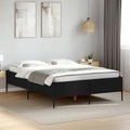 vidaXL, vidaXL Bettgestell Schwarz 150x200 cm Holzwerkstoff und Metall