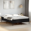 vidaXL, vidaXL Bettgestell Schwarz 140x200 cm Holzwerkstoff und Metall
