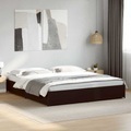vidaXL, vidaXL Bettgestell Schwarz 200x200 cm Holzwerkstoff und Metall