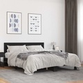 vidaXL, vidaXL Bettgestell Schwarz 150x200 cm Holzwerkstoff und Metall