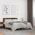 vidaXL, vidaXL Bettgestell Räuchereiche 120x190 cm Holzwerkstoff und Metall