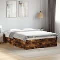 vidaXL, vidaXL Bettgestell Räuchereiche 140x190 cm Holzwerkstoff