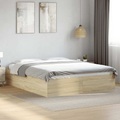 vidaXL, vidaXL Bettgestell Sonoma-Eiche 150x200 cm Holzwerkstoff