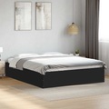 vidaXL, vidaXL Bettgestell Schwarz 150x200 cm Holzwerkstoff