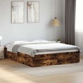 vidaXL, vidaXL Bettgestell Räuchereiche 150x200 cm Holzwerkstoff