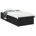 vidaXL, vidaXL Bettgestell Schwarz 90x190 cm Holzwerkstoff