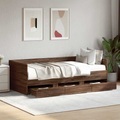 vidaXL, vidaXL Tagesbett Schubladen Braun Eiche-Optik 75x190 cm Holzwerkstoff