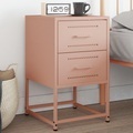 vidaXL, vidaXL Nachttisch Rosa 36x39x60,5 cm Stahl