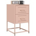 vidaXL, vidaXL Nachttische 2 Stk. Rosa 36x39x60,5 cm Stahl