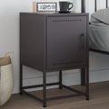 vidaXL, vidaXL Nachttisch Schwarz 36x39x60,5 cm Stahl