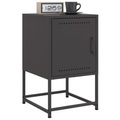 vidaXL, vidaXL Nachttische 2 Stk. Schwarz 36x39x60,5 cm Stahl