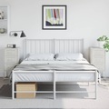 vidaXL, vidaXL Nachttische 2 Stk. Weiß 36x39x78 cm Stahl