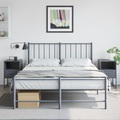 vidaXL, vidaXL Nachttische 2 Stk. Anthrazit 36x39x60,5 cm Stahl