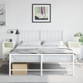 vidaXL, vidaXL Nachttische 2 Stk. Weiß 36x39x60,5 cm Stahl