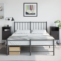 vidaXL, vidaXL Nachttische 2 Stk. Schwarz 36x39x78 cm Stahl