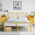 vidaXL, vidaXL Nachttische 2 Stk. Senfgelb 36x39x78 cm Stahl