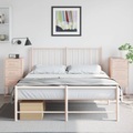 vidaXL, vidaXL Nachttische 2 Stk. Rosa 36x39x78 cm Stahl