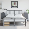 vidaXL, vidaXL Nachttische 2 Stk. Anthrazit 36x39x78 cm Stahl