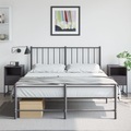 vidaXL, vidaXL Nachttische 2 Stk. Schwarz 36x39x60,5 cm Stahl