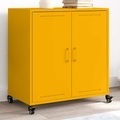 vidaXL, vidaXL Sideboard Senfgelb 68,5x39x72 cm Kaltgewalzter Stahl