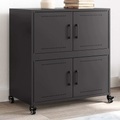 vidaXL, vidaXL Sideboard Schwarz 68x39x72 cm Kaltgewalzter Stahl