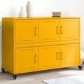 vidaXL, vidaXL Sideboard Senfgelb 100,5x39x72 cm Kaltgewalzter Stahl