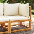 vidaXL, vidaXL Garten-Ecksofa mit Kissen Massivholz Akazie