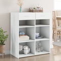 vidaXL, vidaXL Sideboard Weiß 80x42,5x93 cm Holzwerkstoff