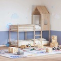 vidaXL, vidaXL Etagenbett mit Dach 80x200 cm Massivholz Kiefer