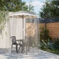 vidaXL, vidaXL Moskitonetz für Sonnenschirm 220 Mesh Weiß ?300x230 cm