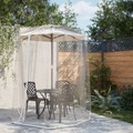 vidaXL, vidaXL Moskitonetz für Sonnenschirm 220 Mesh Weiß ?330x250 cm