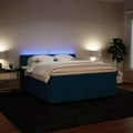 vidaXL, vidaXL Boxspringbett mit Matratze Blau 200x200 cm Samt