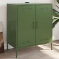vidaXL, vidaXL Sideboard Olivgrün 68x39x79 cm Stahl