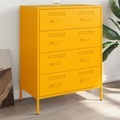 vidaXL, vidaXL Sideboard Senfgelb 68x39x89 cm Stahl