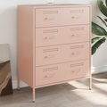 vidaXL, vidaXL Sideboard Rosa 68x39x89 cm Stahl