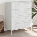 vidaXL, vidaXL Sideboard Weiß 68x39x89 cm Stahl