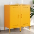 vidaXL, vidaXL Sideboards 2 Stk. Senfgelb 36x39x79 cm Kaltgewalzter Stahl