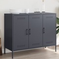 vidaXL, vidaXL Sideboard Anthrazit 100,5x39x79 cm Kaltgewalzter Stahl