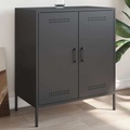 vidaXL, vidaXL Sideboard Schwarz 68x39x79 cm Stahl