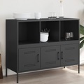 vidaXL, vidaXL Sideboard Schwarz 100,5x39x79 cm Kaltgewalzter Stahl