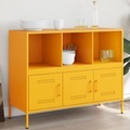 vidaXL, vidaXL Sideboard Senfgelb 100,5x39x79 cm Kaltgewalzter Stahl