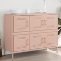 vidaXL, vidaXL Sideboard Rosa 100,5x39x79 cm Kaltgewalzter Stahl