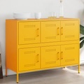 vidaXL, vidaXL Sideboard Senfgelb 100,5x39x79 cm Kaltgewalzter Stahl
