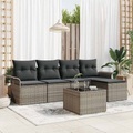 vidaXL, VidaXL - Modernes outdoor-sofa poly-rattan, One Size, Grau