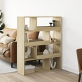 vidaXL, vidaXL Bücherregal Sonoma-Eiche 100x33x125,5 cm Holzwerkstoff